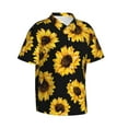thumbnail image 2 of Balery Sunflower 6 Print Men's Hawaiian Shirts Short Sleeve Beach Shirt Relaxed Fit Vacation Button Down Shirts-Small, 2 of 9