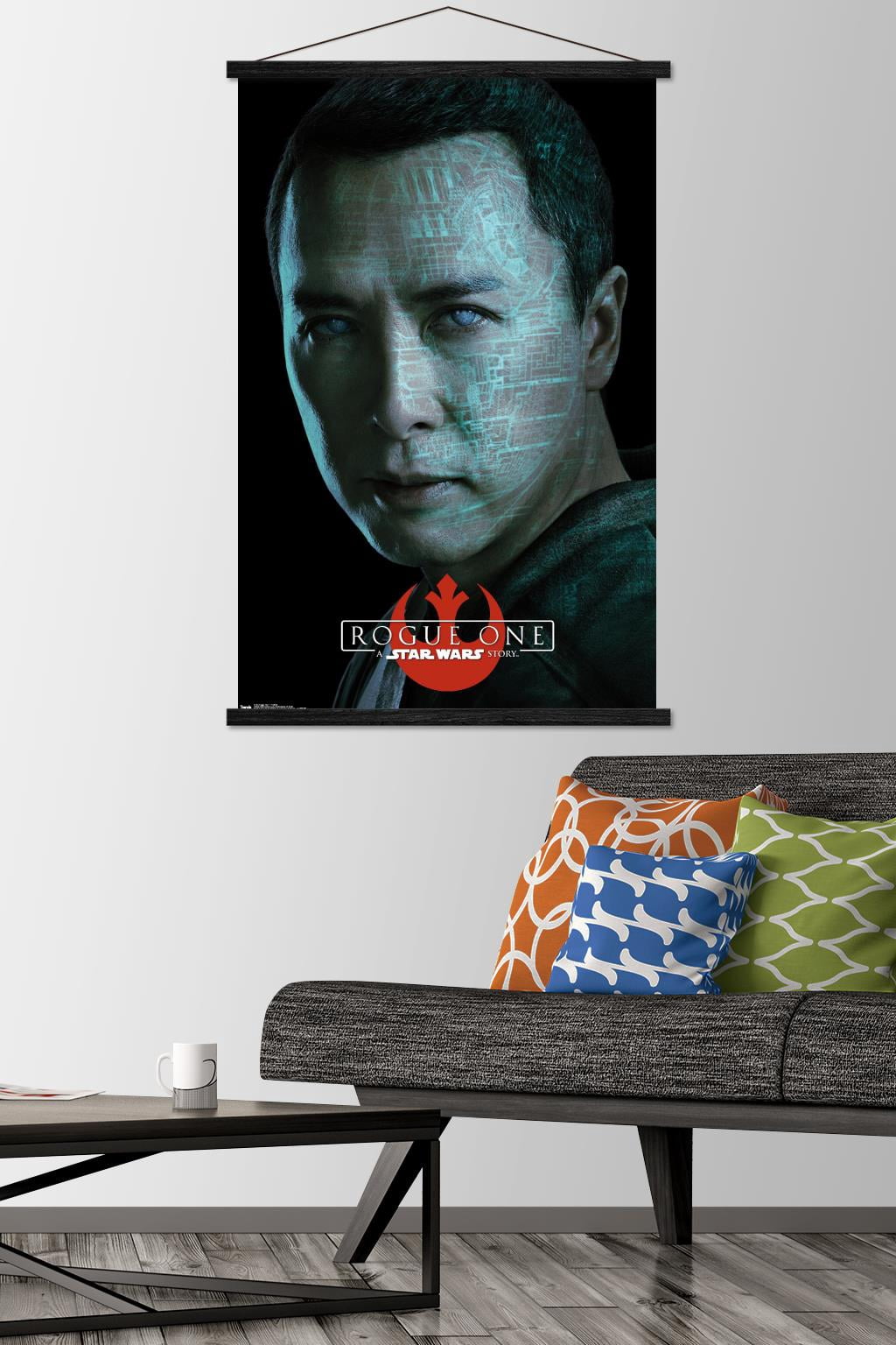 Star Wars: Rogue One - Chirrut Wall Poster with Wooden Magnetic Frame, 22.375" x 34"