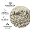 thumbnail image 4 of Bingfone Vintage Vineyard Landscape Leather Drinks Coasters With Set Of 6,Suitable For Home Kitchen,Coffee Cup Coasters Home Gift, 4 of 9
