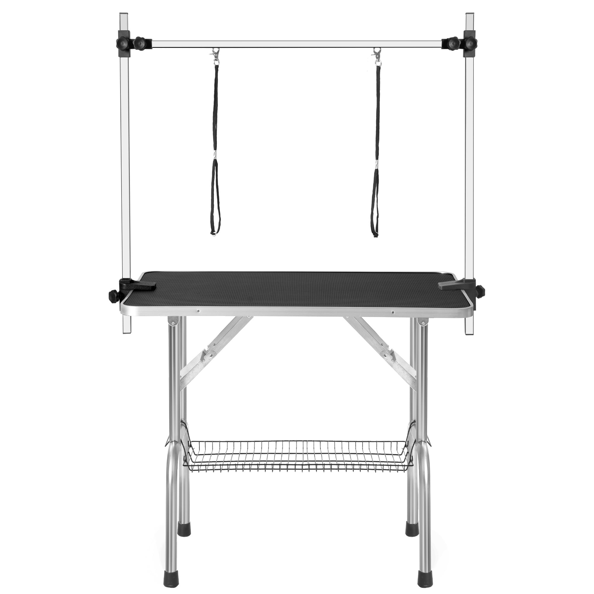 Miniyam 46" Folding Dog Pet Grooming Table, Weight Capacity: 300lbs, Black