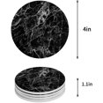 thumbnail image 1 of FMSHPON Marble Black Set of 4 Round Coaster for Drinks, Absorbent Ceramic Stone Coasters Cup Mat with Cork Base for Home Kitchen Room Coffee Table Bar Decor, 1 of 6