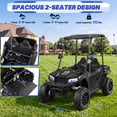 thumbnail image 5 of Wisairt 24V Kids Golf Cart, 4WD 2-Seater Electric Ride On Car for Big Kids, 4×200W Motors, Ages 3-8, Remote Control, Detachable Awning, Electric Dump Bed & Shovel, Black, 5 of 12