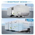 thumbnail image 4 of Unique Bargains Cubierta impermeable para remolque de RV, se adapta a 18'-20' con cuerdas extra resistentes al viento y cubiertas para canalones, tono plateado, 4 of 7