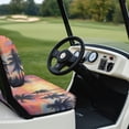 thumbnail image 6 of Pzuqiu 2 Piece Golf Cart Seat Covers Easy to Install Lightweight, Compatible with Outdoor Vehicle Golf Cart Backrest Cover(Palm Sunset), 6 of 10