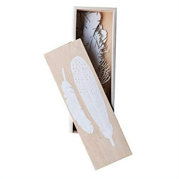 A&B Home  White Paper Plume Accents (Set of 22)