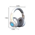 thumbnail image 3 of Micrófono Bluetooth Auriculares Bluetooth Inalámbricos Auriculares Bluetooth 5.2 para Deportes Electrónicos, Baja Latencia, Cómodos de Usar, 20 Horas de Uso, Auriculares Plegables Y Ligeros, con Micró, 3 of 7