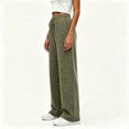 thumbnail image 2 of Asgosdo Sweatpants for Women Wide Leg Baggy Fleece Lined Drawstring High Waisted Casual Workout Pants Fall Lounge Pants with Pockets, 2 of 8