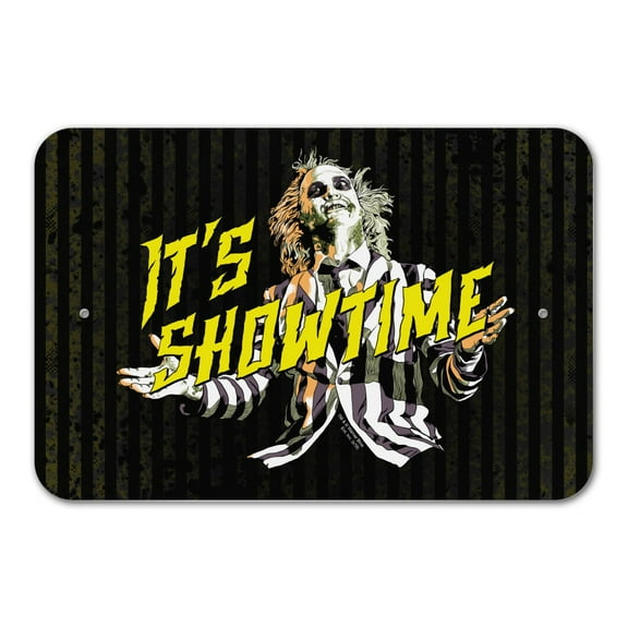 Beetlejuice It's Showtime Home Business Office Sign