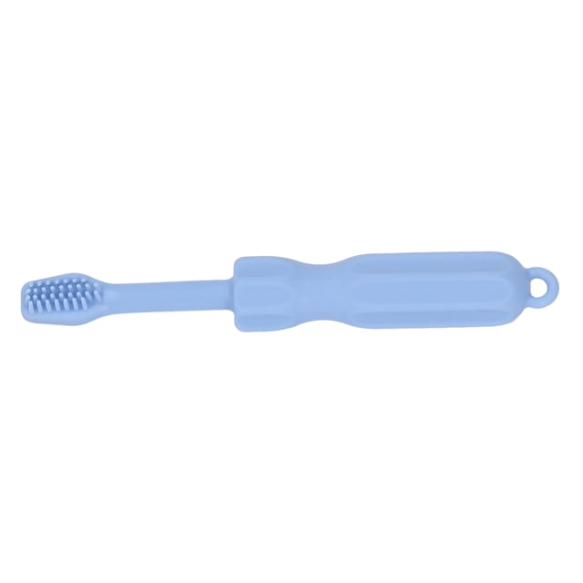 Baby Silicone Molar Toothbrush, 2 In 1 Baby Molar Toothbrush Attractive For Babies Blue