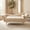 Sand + Polyester, variant on Classic diamond pattern fabric paired with elegant scroll arms, delivering great comfort and timeless style.