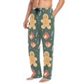 thumbnail image 2 of FORMRS Mens Pajama Pants with Pockets Sleepwear Lounge Bottoms Sizes S-2XL, Brown Christmas Gingerbread, 2 of 7