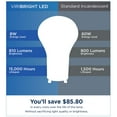 thumbnail image 4 of Viribright 60-Watt Equivalent A19 GU24 Dimmable LED Light Bulb, 2700K Warm White (6-Pack), 4 of 8
