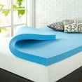 thumbnail image 4 of Zinus 3" Green Tea Cooling Gel Memory Foam Mattress Topper, Full, 4 of 7