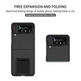 thumbnail image 2 of SaniMore for Samsung Galaxy Z Flip 3 6.7 inch Slim Case, Military Grade Shockproof Hard PC Cover Built-in Invisible Folding Bracket Kickstand Thickened Lens Frame for Samsung Z Flip 3, Black, 2 of 10