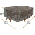 thumbnail image 2 of Classic Accessories Ravenna® Rectangular/Oval Patio Table & Chair Set Cover - Premium Outdoor Furniture Cover with Water Resistant Fabric, Medium (55-154-035101-EC), 2 of 10