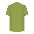 thumbnail image 6 of BLTIBY Girls Short Sleeve Shirts Summer Cute Solid Color Round Neck Pod Sleeve Pleated Blouse Fashion Comfortbale Tops Green 14-15 Years, 6 of 7