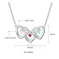 thumbnail image 2 of Mementos Personalized Family Women's (Mother's) Necklace Sterling Silver with 3 Name & Birthstone, 2 of 6