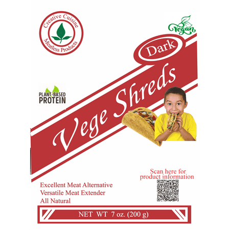 Vege Shreds Dark, Veggie Meat, Shredded Beef, Shredded Dark Meat , Bulk 12 pounds, FREE Shipping