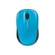 Microsoft Wireless Mobile Mouse 3500 - Souris - Droitier et Gaucher - Optique - 3 Boutons - Sans Fil - 2.4 GHz - Récepteur Sans Fil USB - Bleu cyan – image 3 sur 3