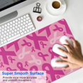 thumbnail image 4 of Long Mouse Pads for Desk,Pink Breast Cancer Desk Mats on Top Of Desks, Desk Mouse Pad Extra Large with 3mm Non-Slip Base and Stitched Edge for Gaming,Office,Work,Home 31.5x11.8in, 4 of 5
