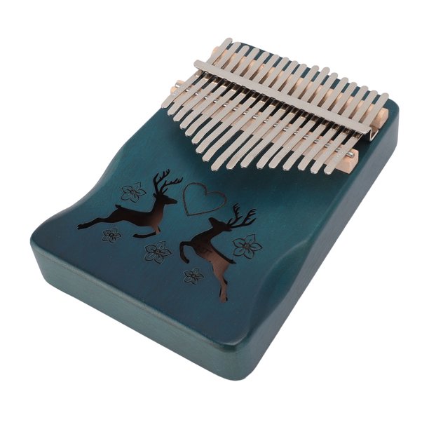 Piano De Pulgar Kalimba De 17 Teclas, Instrumentos De Piano De Pulgar De Tablero único Musical Portátil Con Protectores De Dedos Adecuados Para Principiantes Amantes De La
