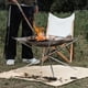 thumbnail image 3 of Brasero Brasero de acero inoxidable portátil para acampar, Picnic, barbacoa, carbón, leña, brasero, horno de calefacción desmontable, accesorio de calentamiento para cocinar al aire libre, 3 of 8