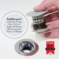thumbnail image 4 of TubShroom Protector de Desagüe para Bañera, Capturador de Cabello y Filtro, Gris, 4 of 7
