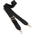 thumbnail image 2 of HAHDAXIA Wide Shoulder Purse Strap Replacement Adjustable Belt Canvas Bag Crossbody Handbag, Leather Buckle-black, 51inch, 2 of 7