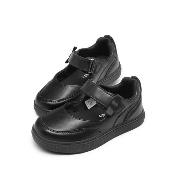 BURUDANI Girls Mary Jane Sneakers – Adjustable Strap Toddler & Little Girls School, Walking, and Party Flats