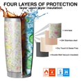 thumbnail image 7 of 20oz Tumbler with Lid and Straw Stainless 2 60x84 Steel Vacuum Insulated Water Coffee Tumbler Cup, Double Wall Vacuum Insulated Travel Mug Reusable Tumblers for Ice Drinks, Hot Beverage, 7 of 7