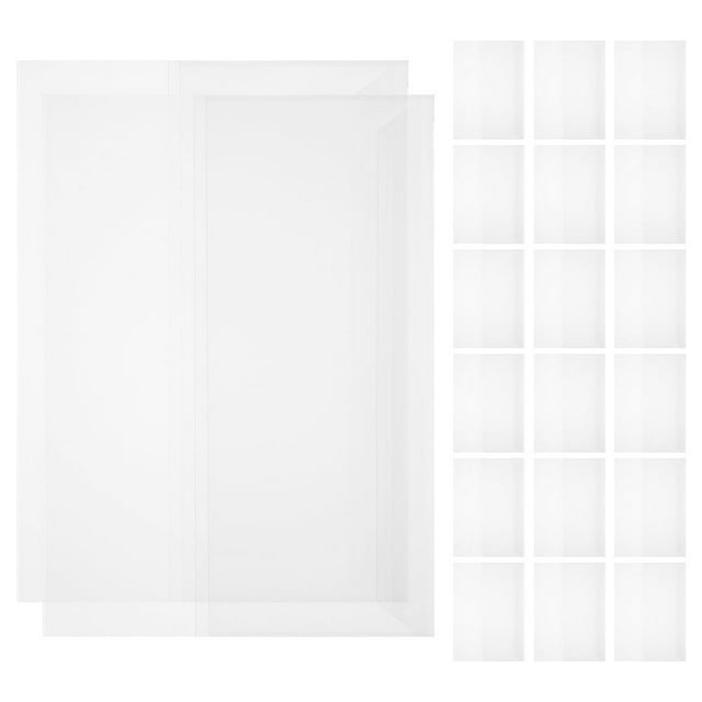 LEEYNEER 20pcs Clear Book Covers For Hardcovers Waterproof Adjustable Clear Book Covers Plastic Sleeve Cover For Books Book Cover Protector