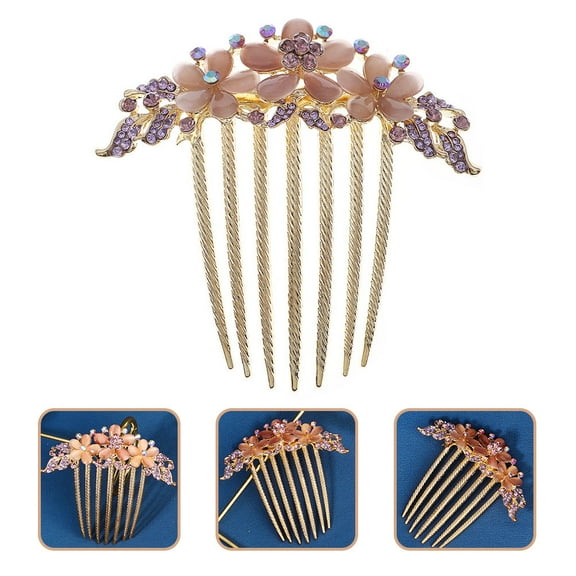 HAKIDZEL Hair Decorations Rhinestone Flower Hair Comb 1Pcs For Women Bridal And Anniversary Celebrations