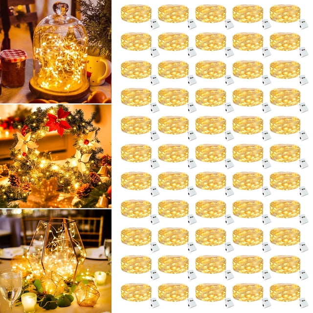 Fairdeer Lights Fairdeer, paquete de 50 unidades, funciona con pilas de 2 m y 20 LED