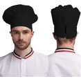 thumbnail image 1 of Gorro de cocinero elástico ajustable para adultos, gorro de cocinero para cocina, color blanco, 1 of 5
