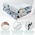 thumbnail image 4 of Twin Quilt Set 68''x86'', Blue Starfish Coastal Lightweight Summer Bedspread Coverlet Set with 2 Pillow Shams, Eucalyptus Summer Nautical Shell Breathable All Season Quilt Bedding for Dorm/Bedroom, 4 of 9