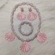 thumbnail image 1 of Muñeca Princesa Niñas Rosa Concha Collar Pulsera Gema Clip Para La Oreja Pendientes Traje, 1 of 5