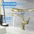 thumbnail image 5 of ​​Brushed Gold Pull-Down Vessel Faucet - Single Hole Bathroom Sink Faucet with Lift Spout & Dual Spray Modes​, 5 of 9