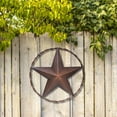 thumbnail image 6 of Rustic Metal Circle Lone Star 24" – Large Vintage Metal Wall Decor for Home – Decorative Round Iron Art Sculpture – Vintage and Rustic Home Decor Wall Hanging Art, 6 of 9