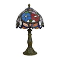 thumbnail image 2 of BGZLEU Stained Glass Table Lamp,Vintage Style Desk Lamp,Mid Century Modern Bedside Nightstand Decorative Lamps USB Powered,Unique Accent Light for Bedroom Living Room Office Home Decoration,G, 2 of 5