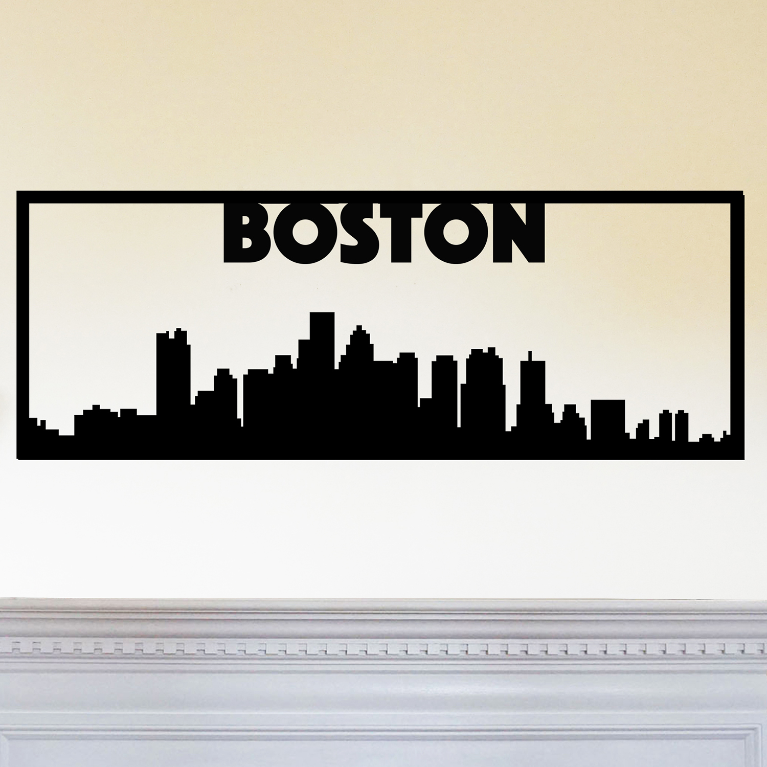 Boston City Skyline Landscape Beautiful Solid Steel Home Decor