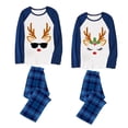 thumbnail image 4 of Conjuntos a juego de pijamas de pareja navideña Conjunto de pijamas verdes para adultos con renos y ciervos, 4 of 4