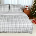 thumbnail image 1 of Gogreen 100% Cotton Christmas Duvet Cover Set - 2 Piece Soft Breathable Bedding Set, All Season Comforter Cover with Zipper Closure & Corner Buttons (Christmas Plaid, Twin Size), 1 of 8