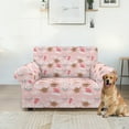 thumbnail image 5 of XYZCANDO Pink Christmas Stretch Armchair Sofa Slipcover for 1 Cushion Couch, 1-Piece Couch Sofa Cover Furniture Protection Soft with Elastic Bottom for Kids, Pets, 5 of 6