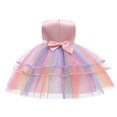 thumbnail image 3 of Robe en Tulle pour Bébé Fille, Robes de Princesse, Tutu en Dentelle pour Enfants, Robe de Fête de Mariage, Robe de Bal de Concours, Robes à Fleurs avec Nœuds, 3 of 8