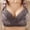 Grey, variant on Women Wireless Plus Size Bra Minimizer Wide Straps Unlined Full Coverage Grey 44