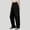 hwj# Black937, variant on Dress Pants Women Irregular Design Straight Leg Trousers Baggy High Waist Solid Color Casual Work Trousers Long Palazzo Pants Loose Fit Summer Patchwork Flat Front Trousers,Black,L