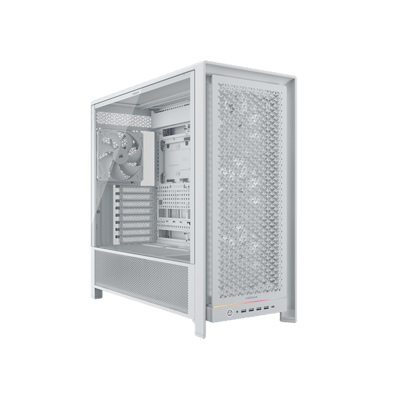 CORSAIR FRAME 5000D RS Modular High Airflow Mid-Tower PC Case, White – Fully Customizable Design –  InfiniRail™ Fan Mounting System – Fits Multiple 360mm Radiators or a 420mm Radiator – Reverse Mother