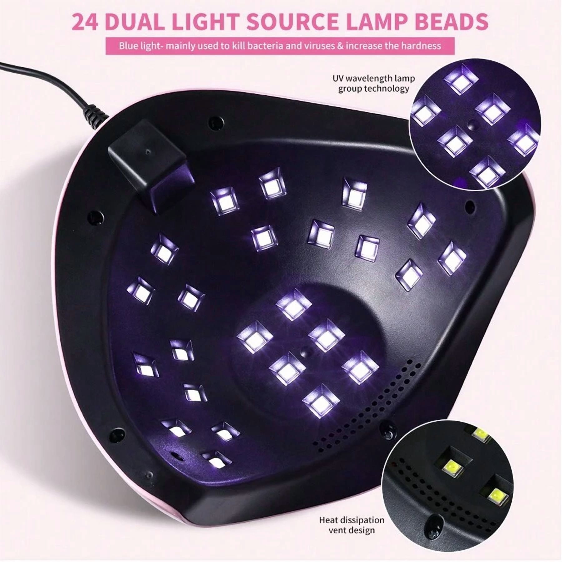UV LED Nail Lamp, Faster Nail Dryer For Gel Polish ,Professional Gel UV Light For Nails With 3 Timers & Auto Sensor, Gel Polish Light Nail Curing Lamp With LCD Screen For Salon And Home