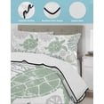 thumbnail image 4 of Quilts Twin XL Size, Sage Green Coastal Turtle Soft Comforter Bedding Set for Bed, Ocean Coral Nautical Lightweight Quilted Bedspread with Pillow Cover(2 Pieces) for All Season, 68x98 Inch, 4 of 6