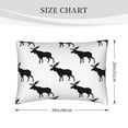 cool black Moose Elk white Super Soft Pillow Case 20x26, Breathable